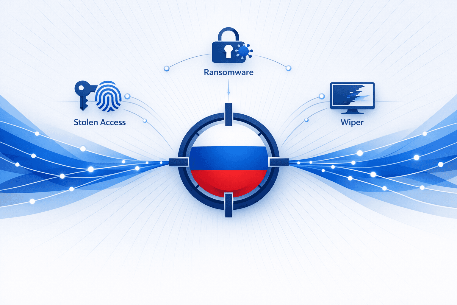 Twelve Used Stolen Access, Ransomware, and Wipers Against Russian Targets